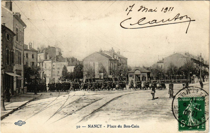 Carte postale ancienne Nancy - Place du Bon-Coin à Nancy