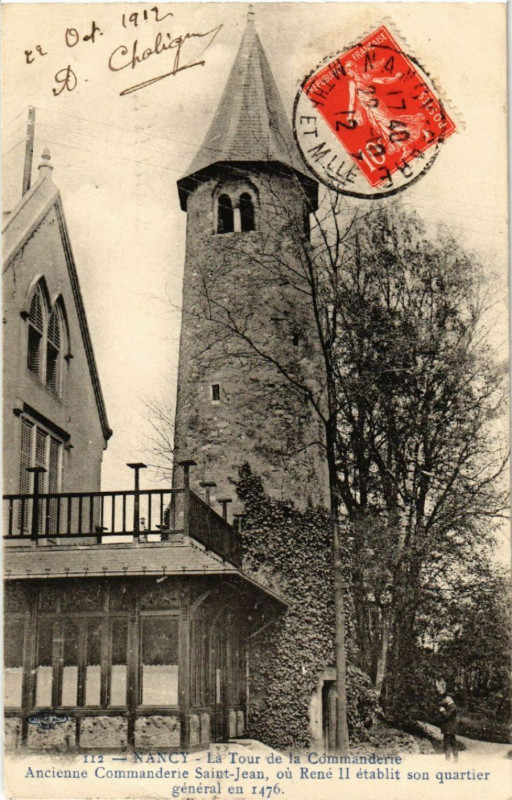 Carte postale ancienne Nancy - La Tour de la Commanderie à Nancy