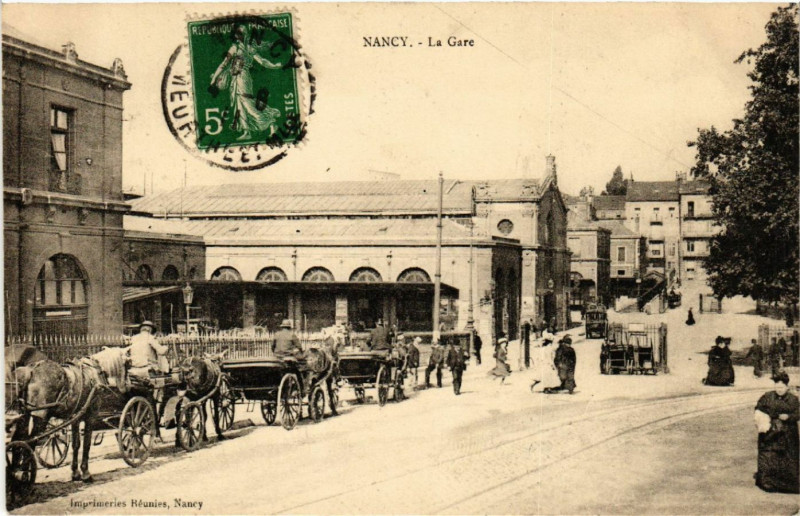Carte postale ancienne Nancy - La Gare à Nancy