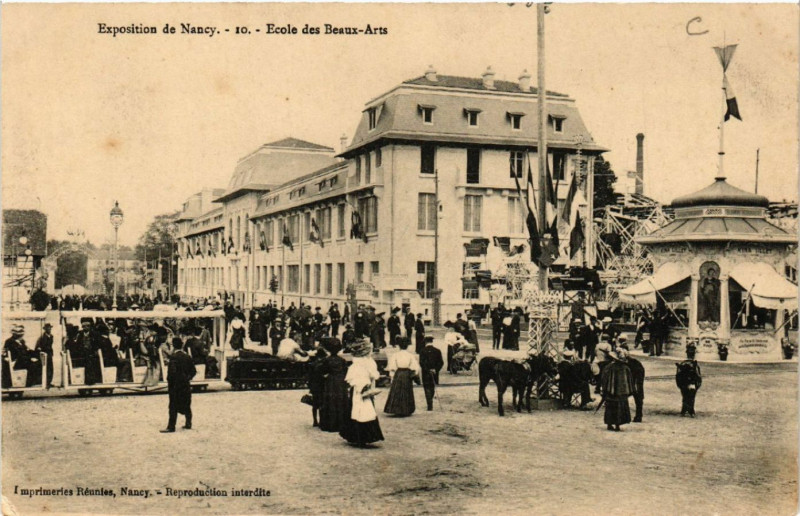 Carte postale ancienne Nancy - Exposition de Nancy - Ecole des Beaux-Arts à Nancy