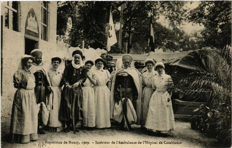 Carte postale ancienne Nancy - Exposition - Interieur de l'Ambulance de l'Hopital à Nancy