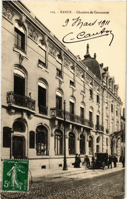 Carte postale ancienne Nancy - Chambre de Commerce à Nancy