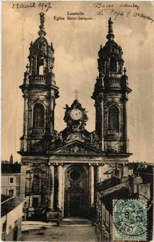 Carte postale ancienne Luneville - Lunéville - Eglise Saint-Jacques à Lunéville