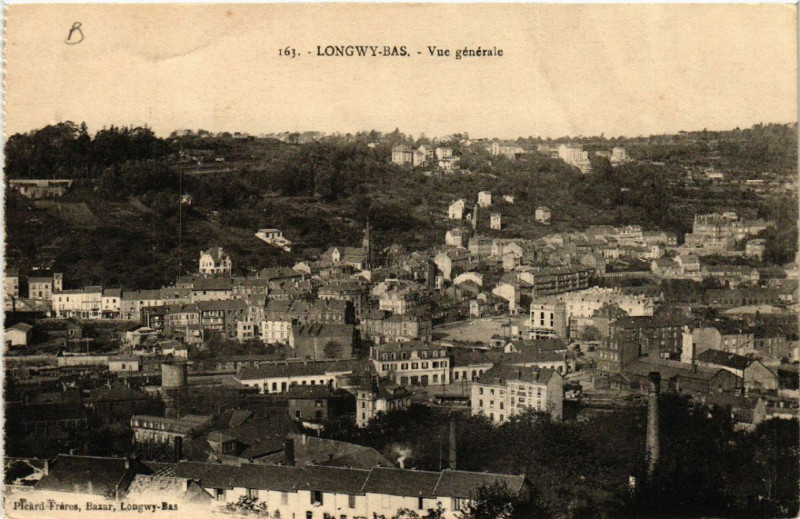 Carte postale ancienne Longwy-Bas - Vue Generale à Longwy