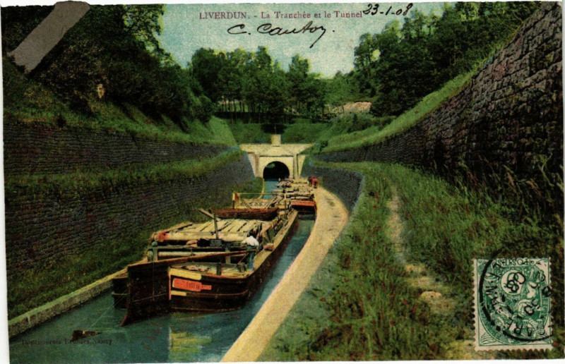 Carte postale ancienne Liverdun - La Tranchée et le Tunnel à Liverdun
