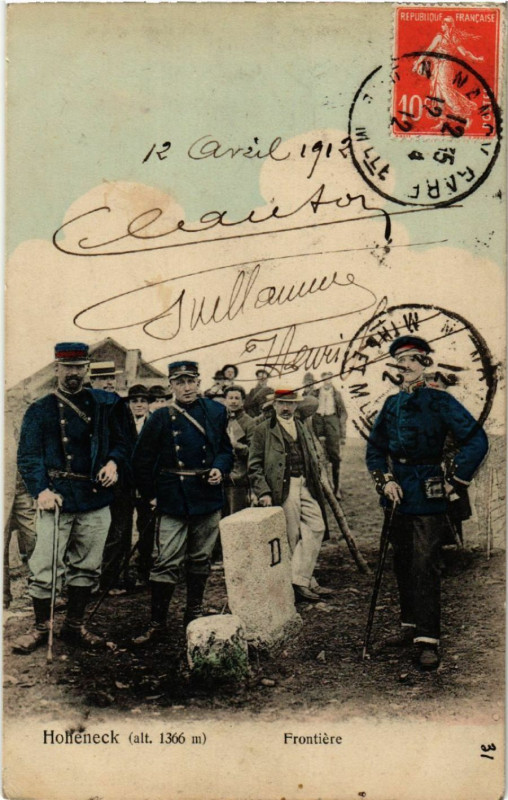 Carte postale ancienne Hoheneck - Frontiere