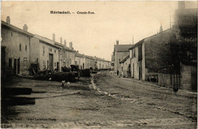 Carte postale ancienne Herimenil - Hériménil - Grande-Rue à Hériménil