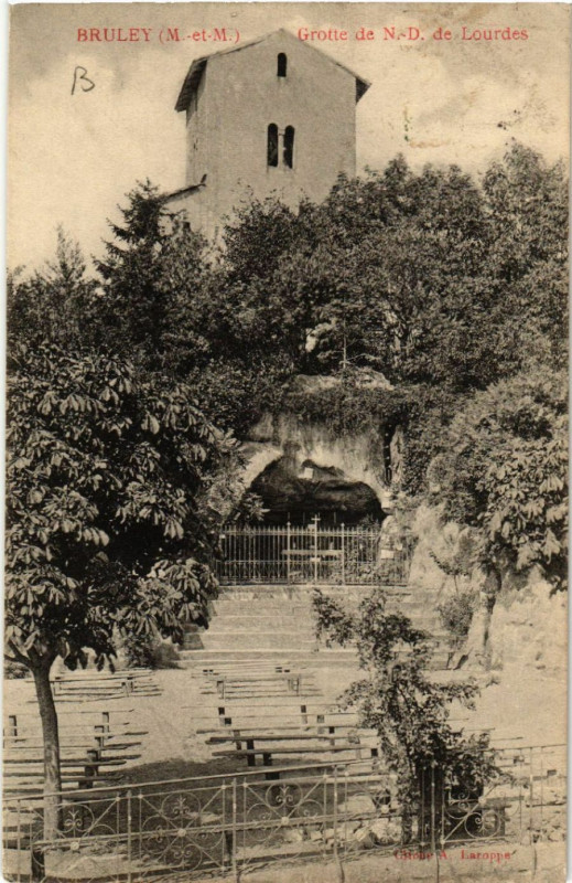 Carte postale ancienne Bruley -  Grotte de N.-D. de Lourdes à Bruley