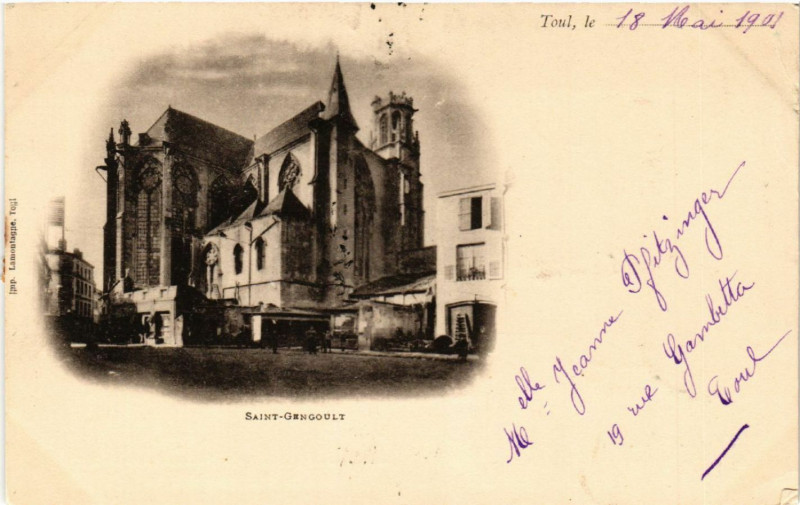 Carte postale ancienne Toul - Saint-Gengoult à Toul