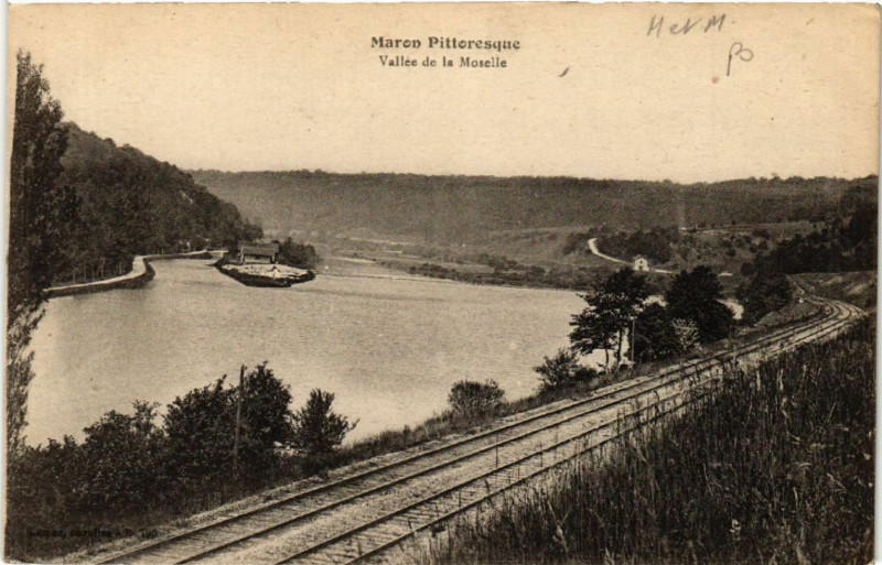 Carte postale ancienne Maron - Vallée de la Moselle à Maron