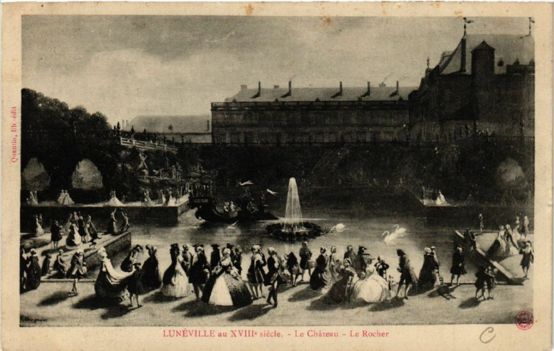 Carte postale ancienne Luneville - Lunéville - Lunéville au XVIIIe siecle - Le Chateau à Lunéville