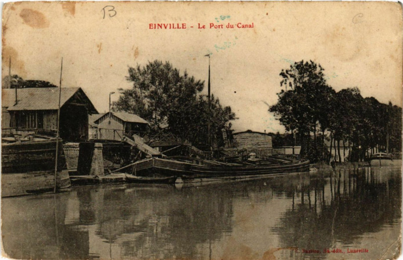 Carte postale ancienne Einville - Le Port du Canal