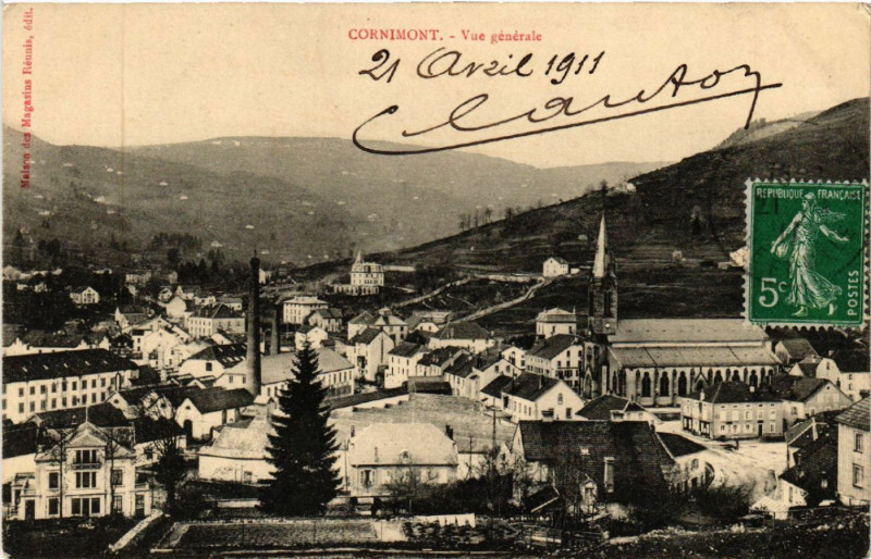 Carte postale ancienne Cornimont - Vue Generale