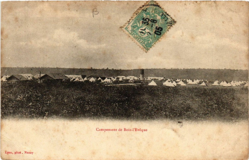 Carte postale ancienne Campement de Bois-l'Eveque