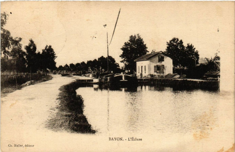 Carte postale ancienne Bayon - L'Ecluse à Bayon