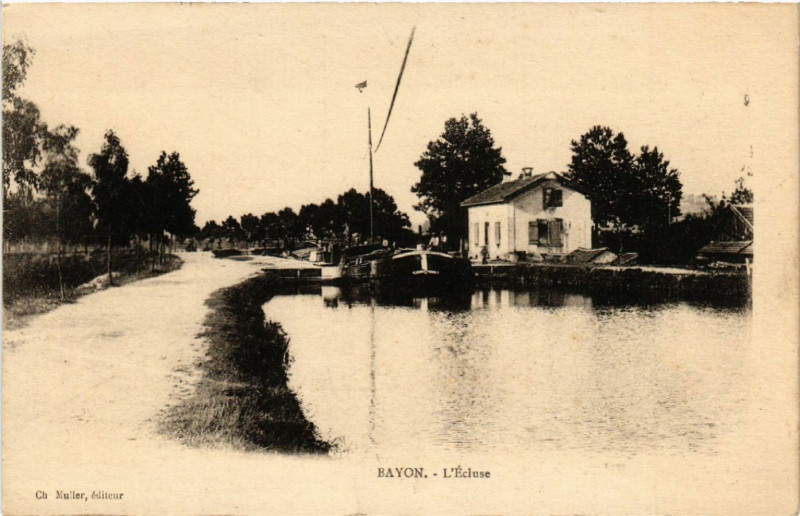 Carte postale ancienne Bayon - L'Ecluse à Bayon