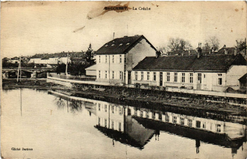 Carte postale ancienne Baccarat - La Creche à Baccarat