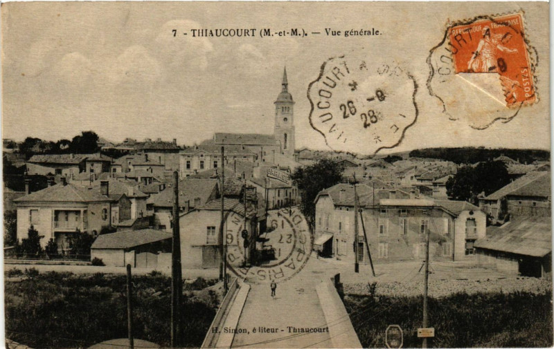 Carte postale ancienne Thiaucourt - Vue Generale