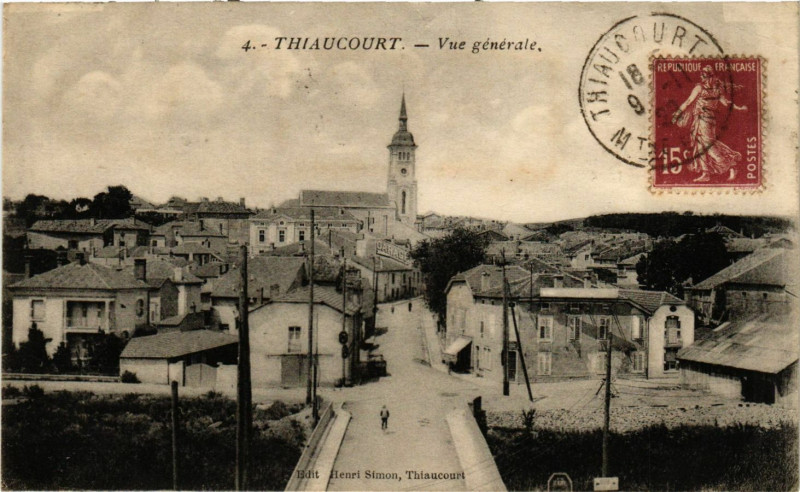 Carte postale ancienne Thiaucourt - Vue Generale