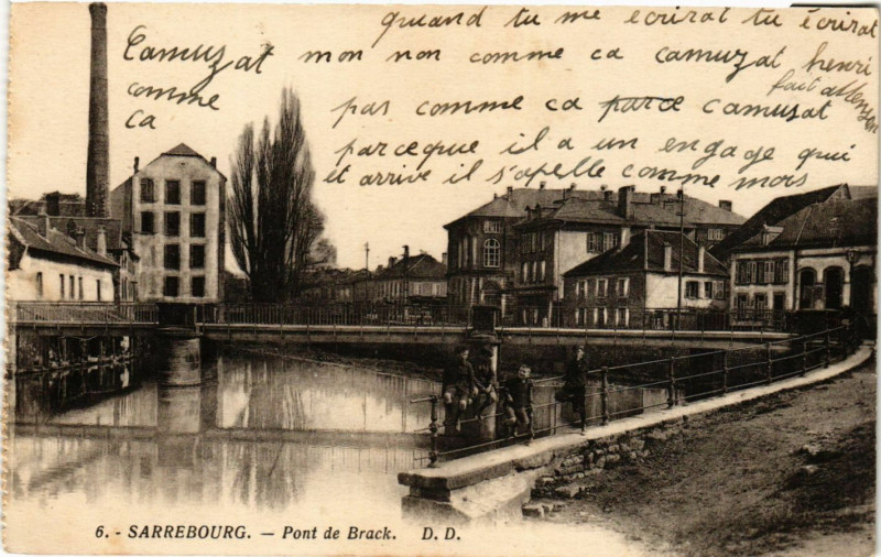 Carte postale ancienne Sarrebourg - Pont de Brack