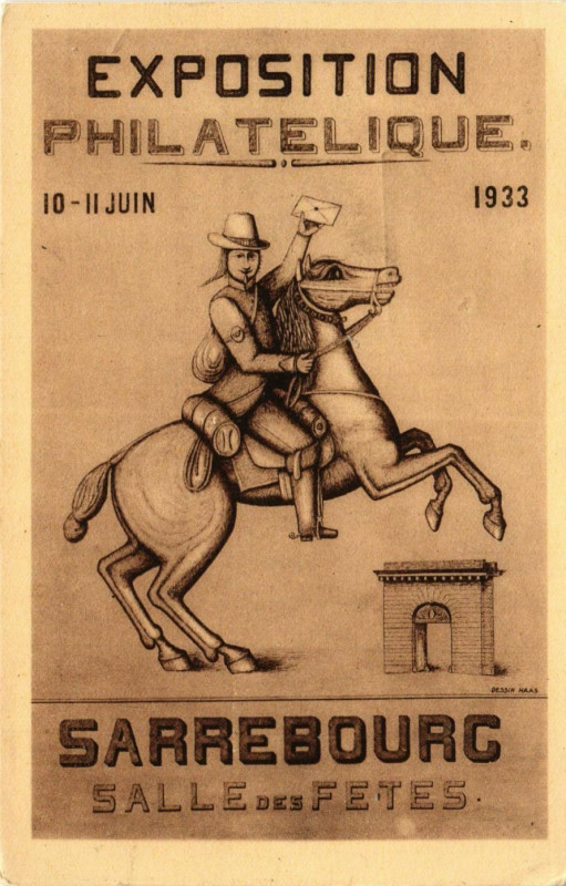Carte postale ancienne Sarrebourg - Exposition Philatelique - 10-11 Juin 1933