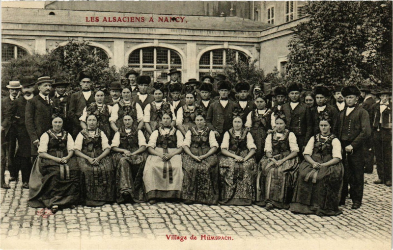 Carte postale ancienne Nancy - Les Alsaciens a Nancy - Village de Hümspach à Nancy
