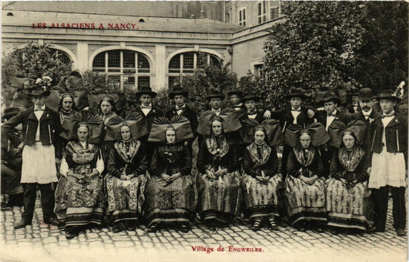 Carte postale ancienne Nancy - Les Alsaciens a Nancy - Village de Engweiler à Nancy