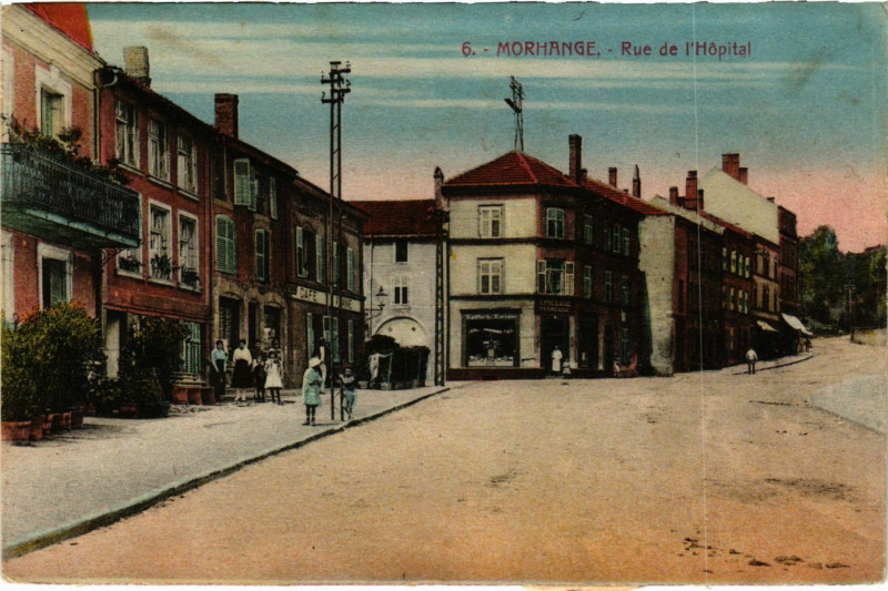 Carte postale ancienne Morhange - Rue de l'Hopital