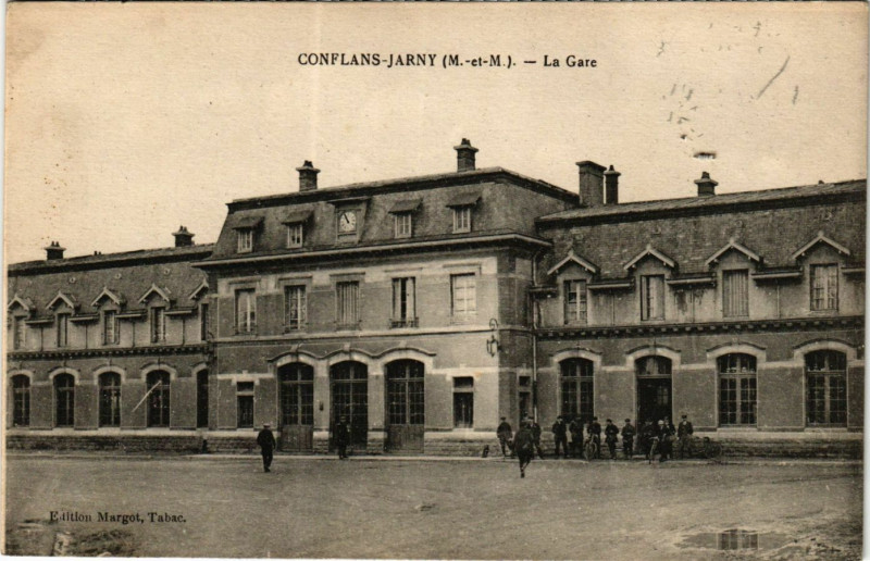 Carte postale ancienne Conflans-Jarny - La Gare à Jarny