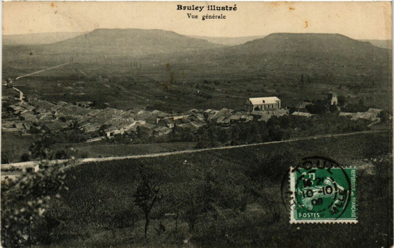 Carte postale ancienne Bruley - Vue Generale à Bruley