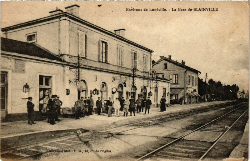 Carte postale ancienne Blainville - Environs de Luneville - La Gare à Lunéville