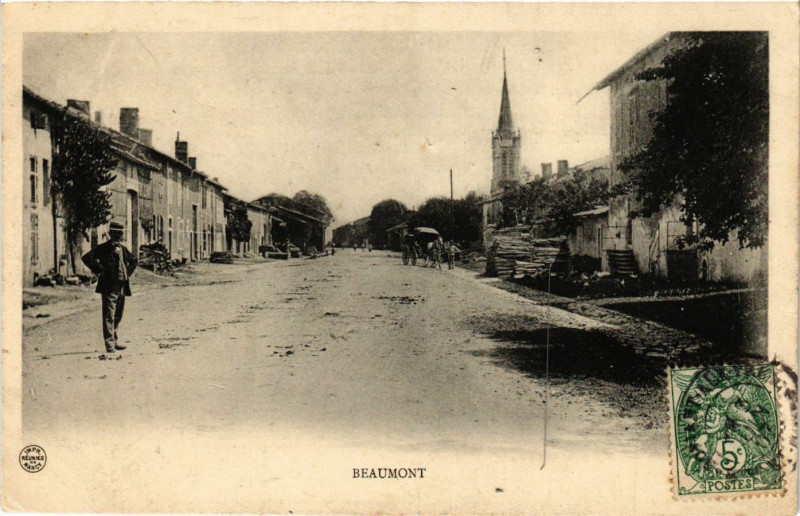 Carte postale ancienne Beaumont - Scene à Beaumont