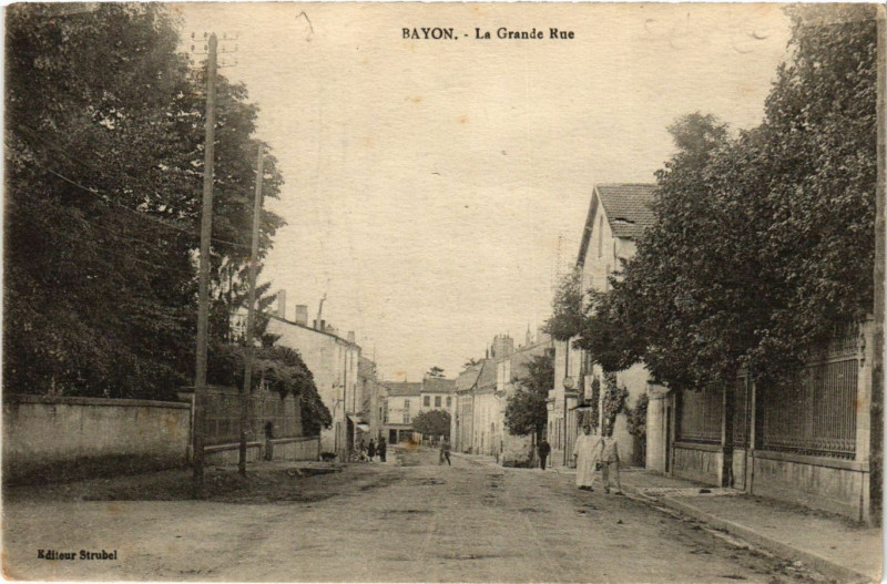 Carte postale ancienne Bayon - La Grande Rue à Bayon