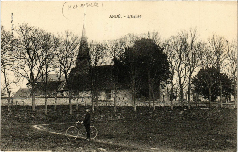 Carte postale ancienne Andé - Ande - L'Eglise