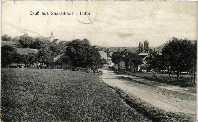 Carte postale ancienne Saaraltdorf i. Lothr. - Vue