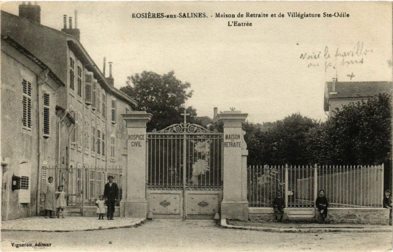 Carte postale ancienne Rosieres-aux-Salines - Maison de Retraite à Rosières-aux-Salines