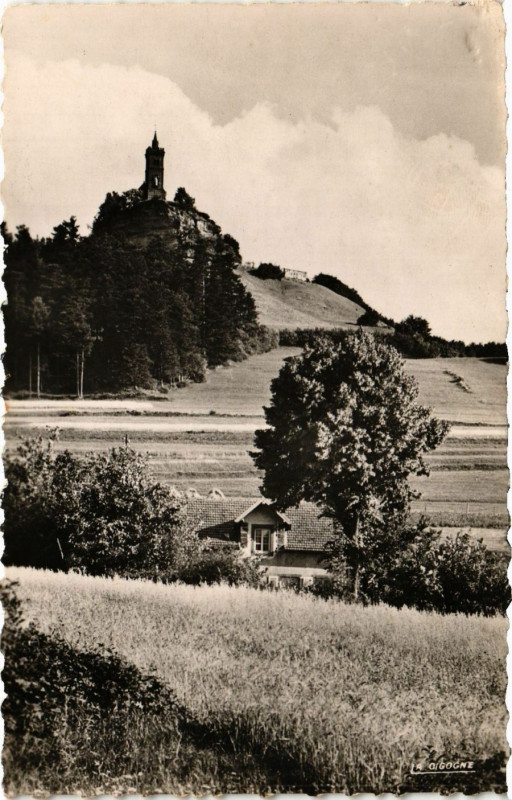 Carte postale ancienne Rocher du Chateau de Dabo - vu de la Haid
