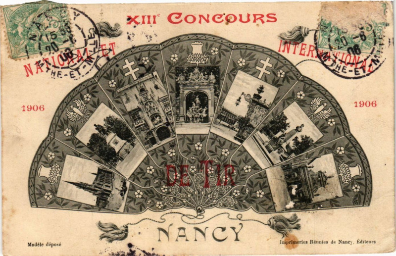 Carte postale ancienne Nancy - Xiii Concours National et International - 1906 à Nancy