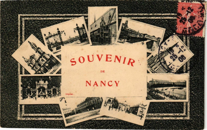 Carte postale ancienne Nancy - Souvenir de Nancy - Scenes à Nancy