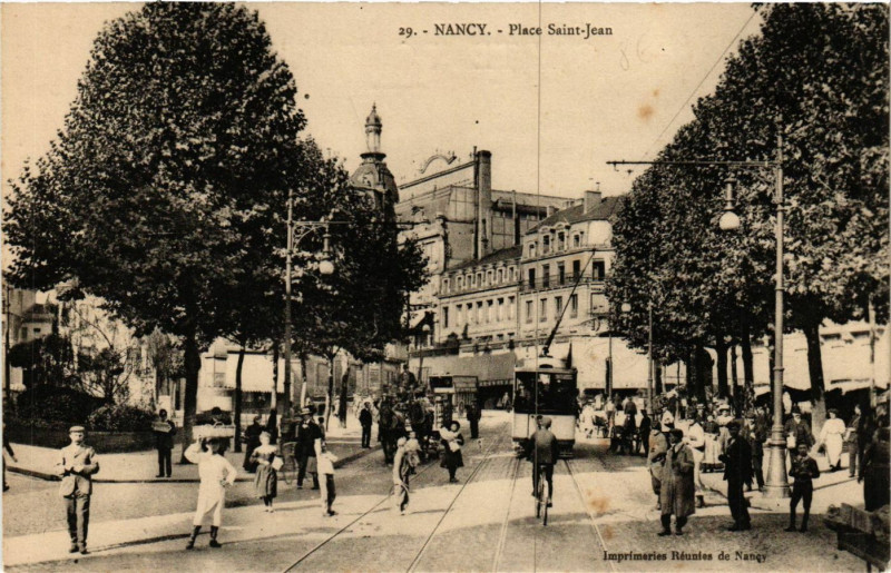 Carte postale ancienne Nancy - Place Saint-Jean à Nancy