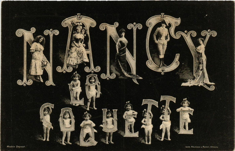 Carte postale ancienne Nancy - Nancy la Coquette à Nancy