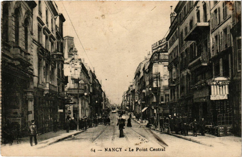 Carte postale ancienne Nancy - Le Point Central à Nancy