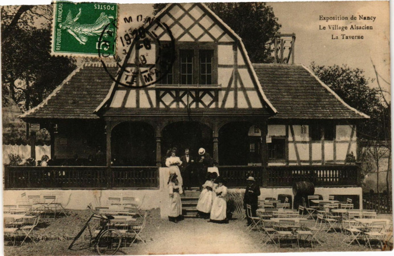 Carte postale ancienne Nancy - Exposition de Nancy - Le Village Alsacien - La Taverne à Nancy