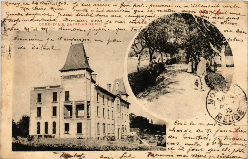 Carte postale ancienne Nancy - Cure D'Air Saint-Antoinne à Nancy