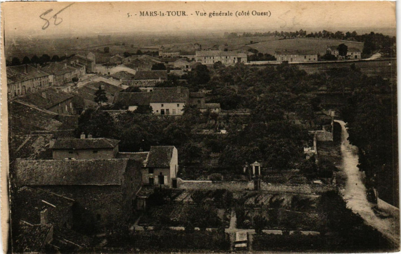 Carte postale ancienne Mars-la-Tour - Vue Generale - cote Ouest à Mars-la-Tour