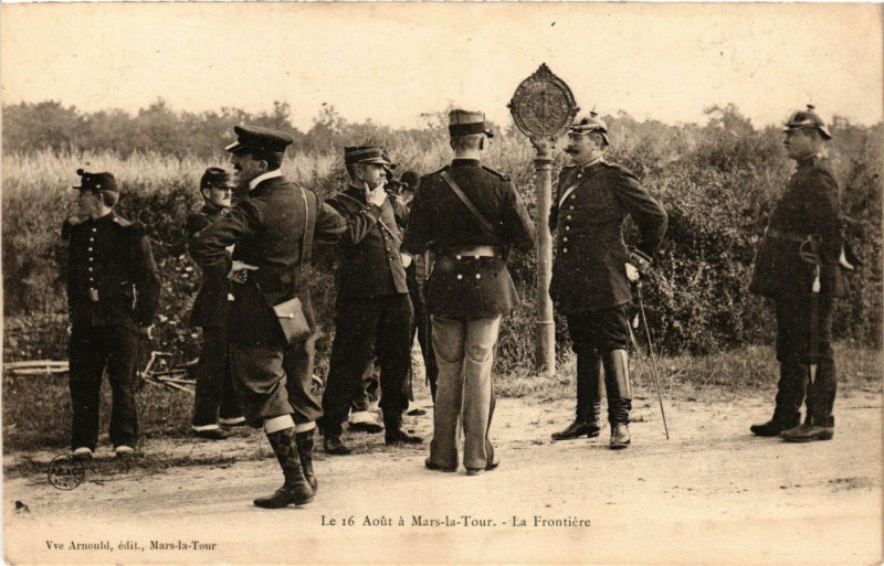 Carte postale ancienne Mars-la-Tour - Le 16 Aout a Mars-la-Tour - La Frontiere à Mars-la-Tour