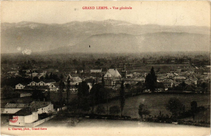 Carte postale ancienne Grand Lemps - Vue Generale