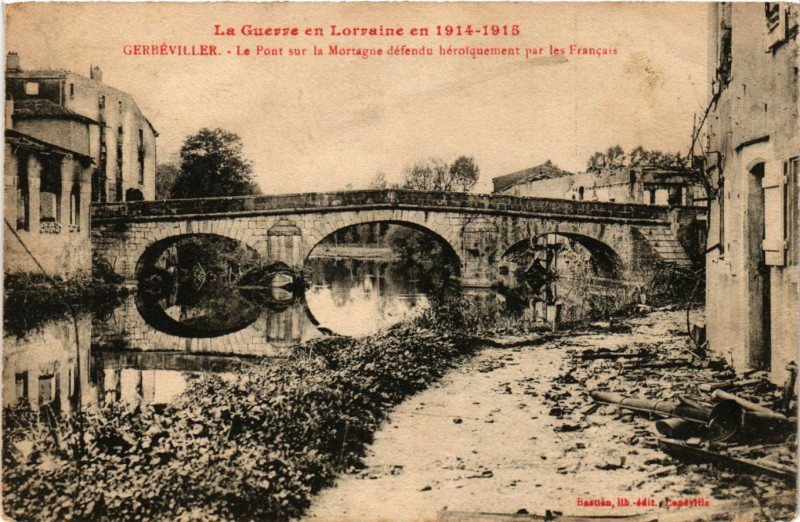 Carte postale ancienne Gerbeviller - Gerbéviller - Le Pont sur la Mortagne à Gerbéviller