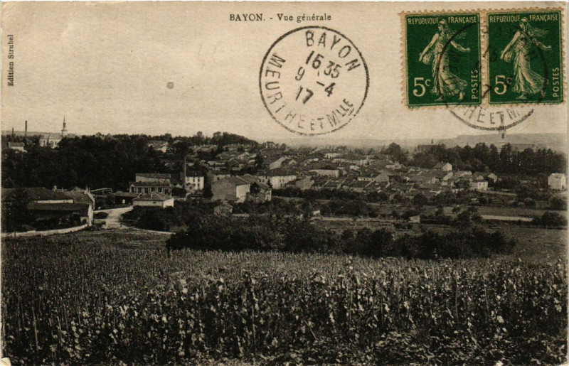 Carte postale ancienne Bayon - Vue Generale à Bayon