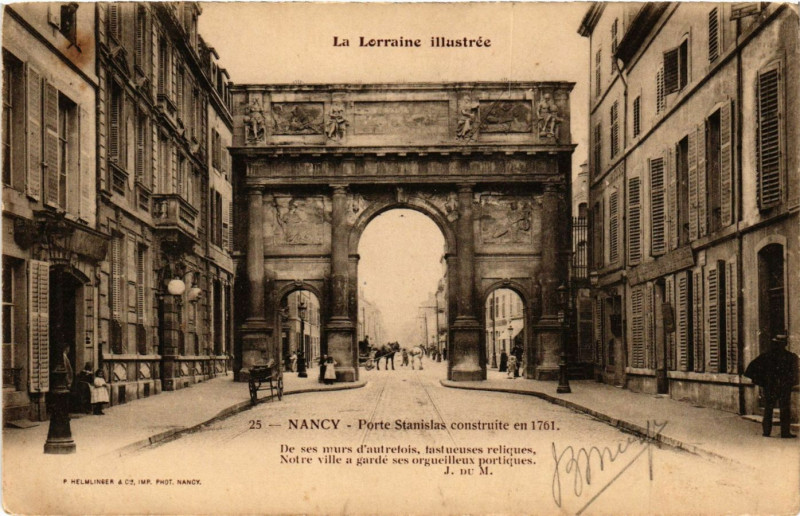 Carte postale ancienne Nancy - Porte Stanislas à Nancy